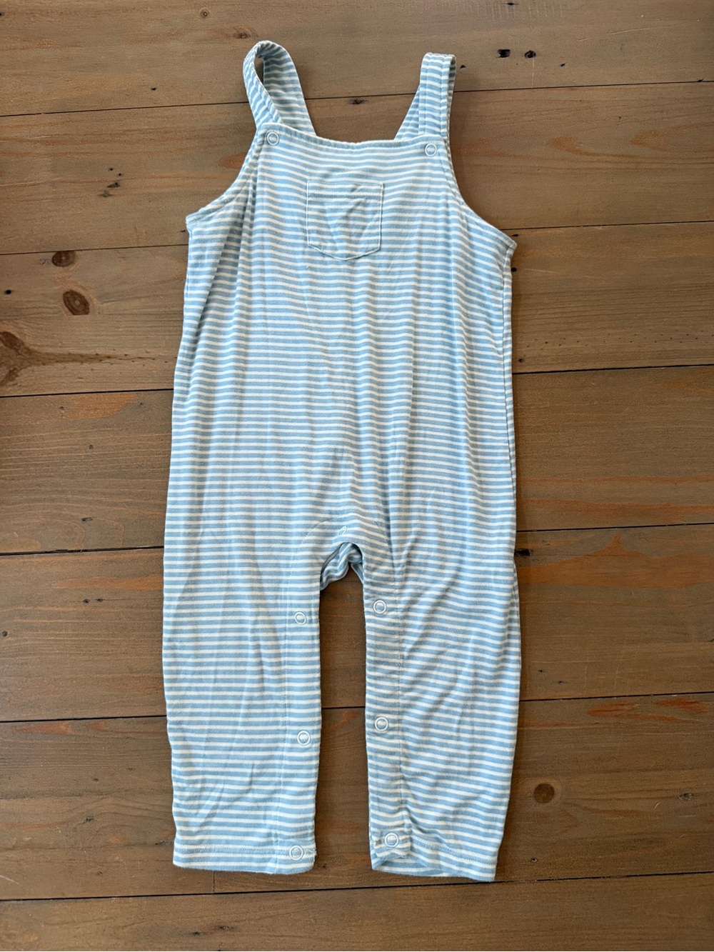 Angel Dear Bamboo Striped Baby Overalls - 12-18 Months